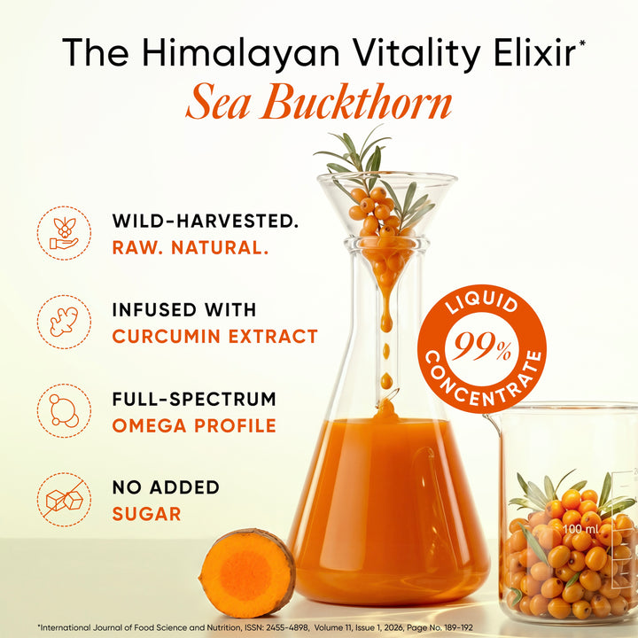 sea buckthorn juice in a jar