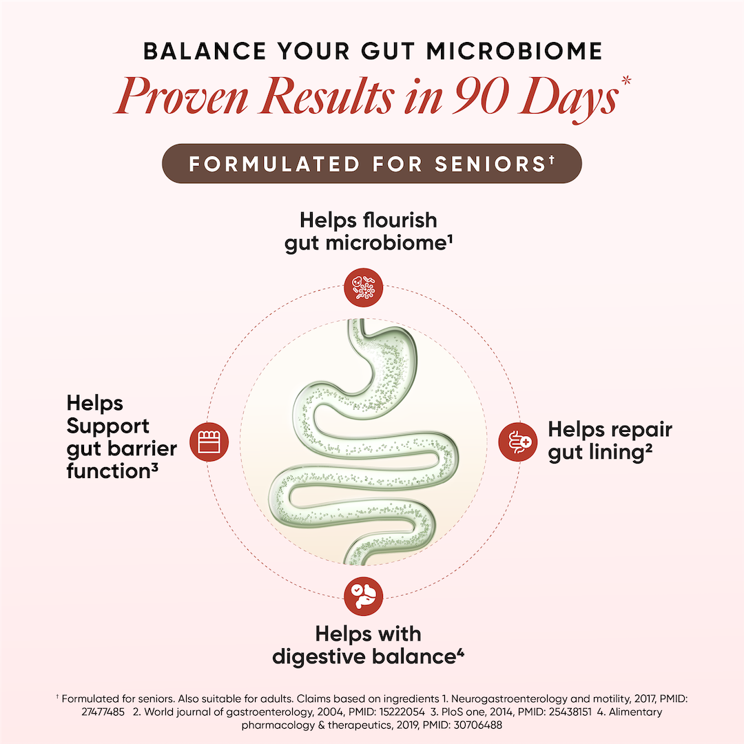 Gut Balance | Leaky Gut & Microbial Balance | For Seniors | 15 Sachets