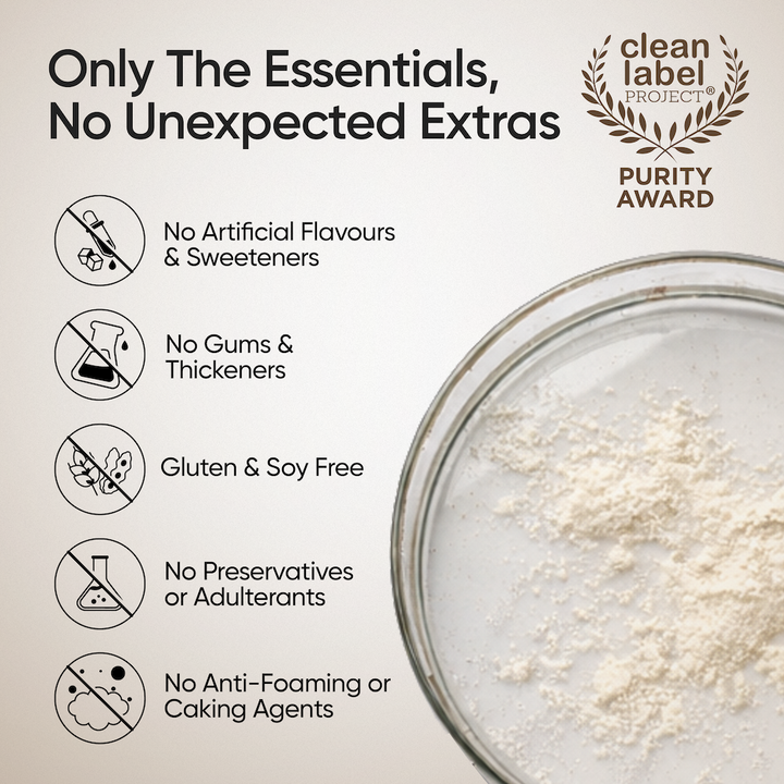 Whey Protein Concentrate 27g | 1kg | 4B CFU Probiotics | Unflavoured