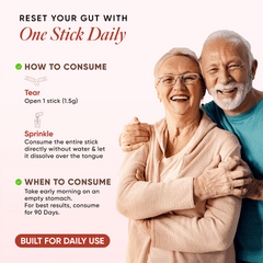 Gut Balance | Leaky Gut & Microbial Balance | For Seniors | 15 Sachets
