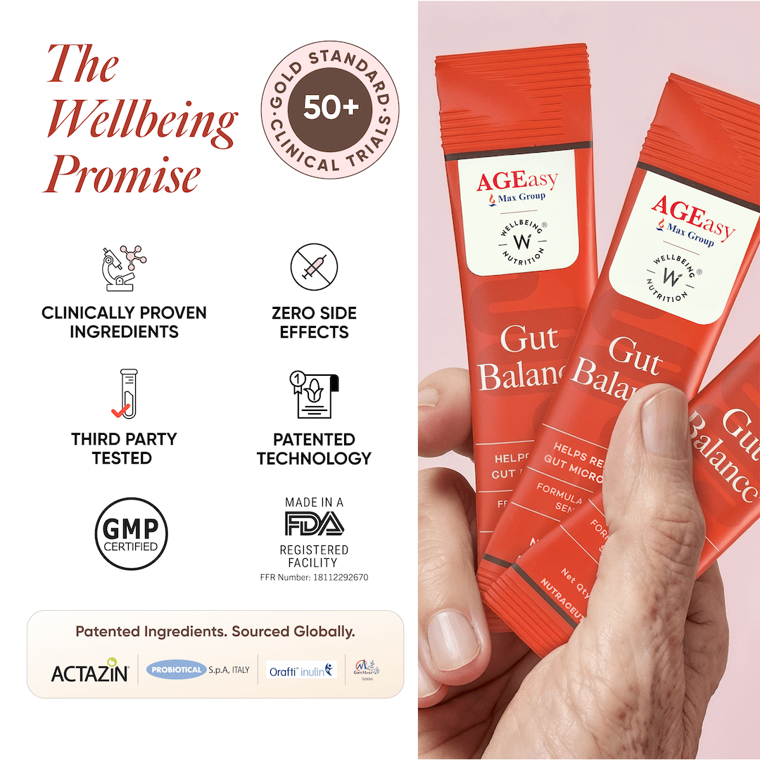 Gut Balance | Leaky Gut & Microbial Balance | For Seniors | 15 Sachets