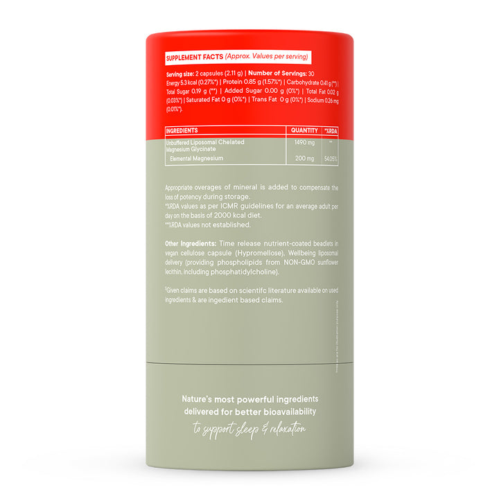 Liposomal Magnesium Glycinate (Chelated) | Pack of 60 Capsules