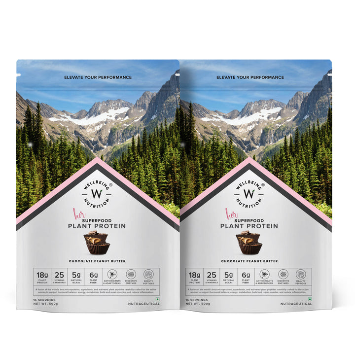 Vegan Plant Protein Chocolate Peanut Butter Flavor Pack of 2