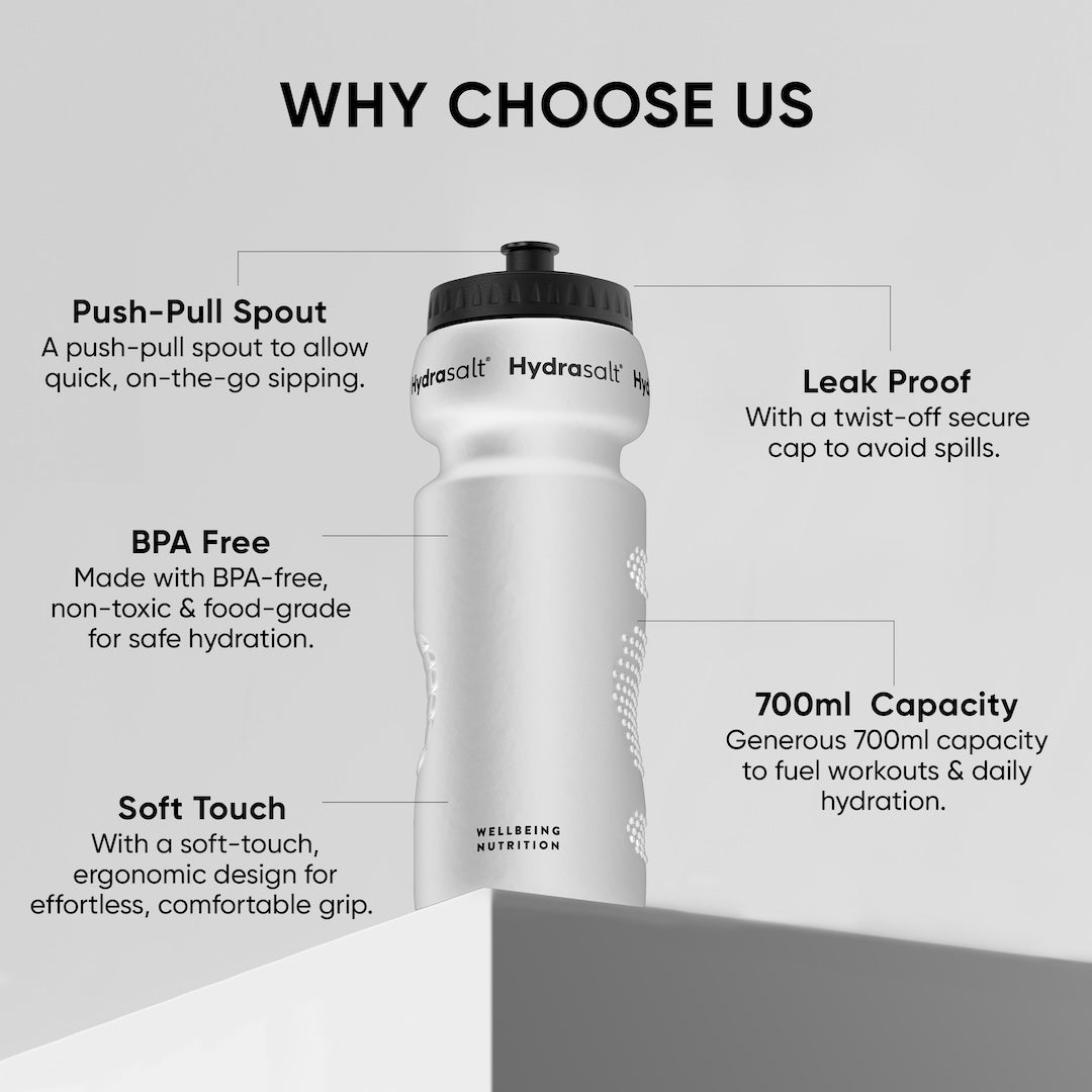 Wellbeing Nutrition Hydrasalt Squeeze Bottle FREE (White)