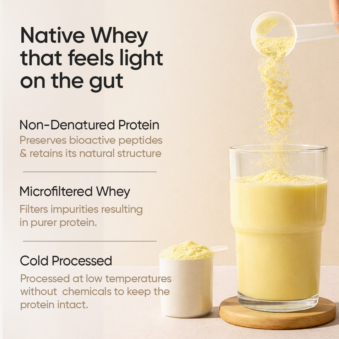 Native Whey That Feels Light on gut
