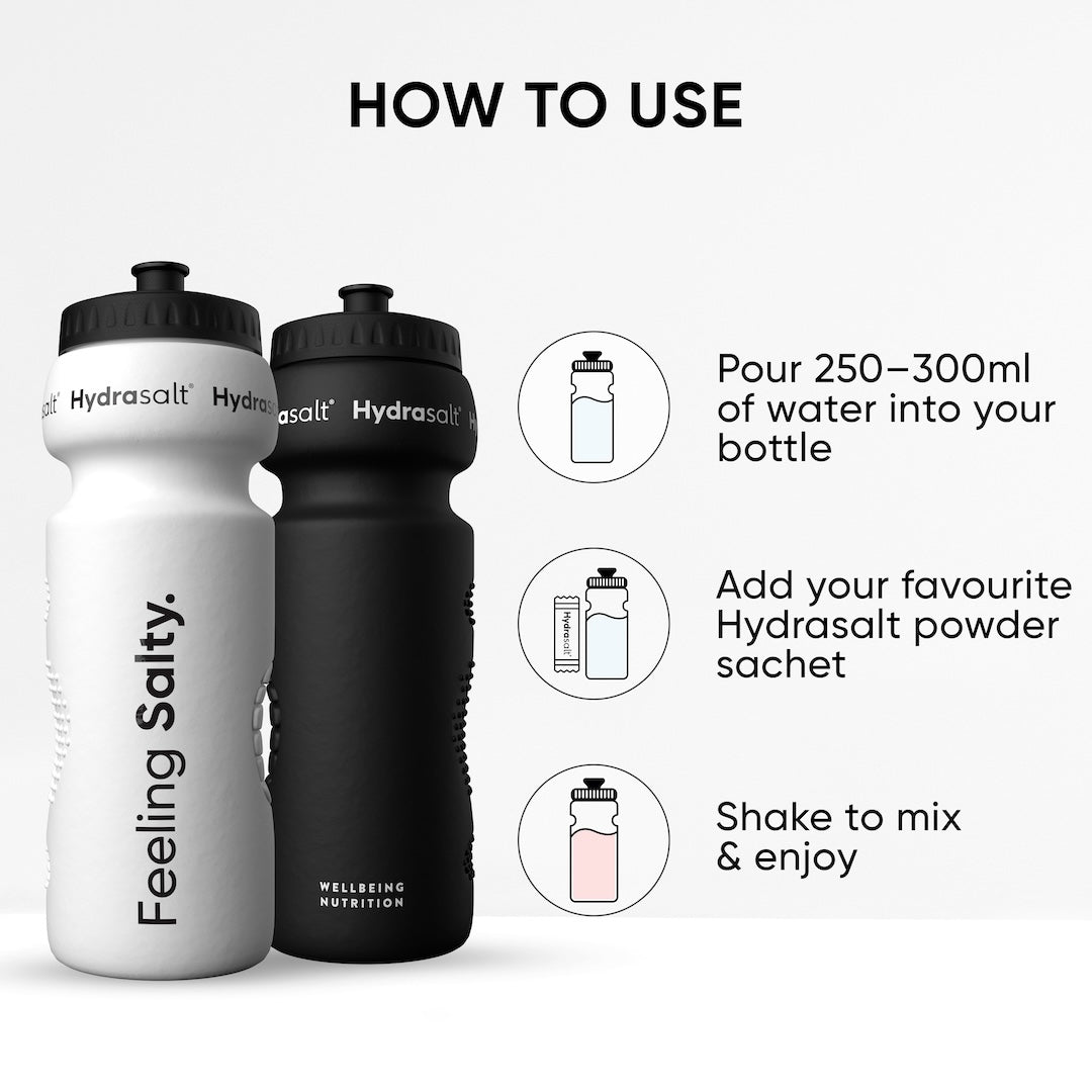 Wellbeing Nutrition Hydrasalt Squeeze Bottle Free (Black)