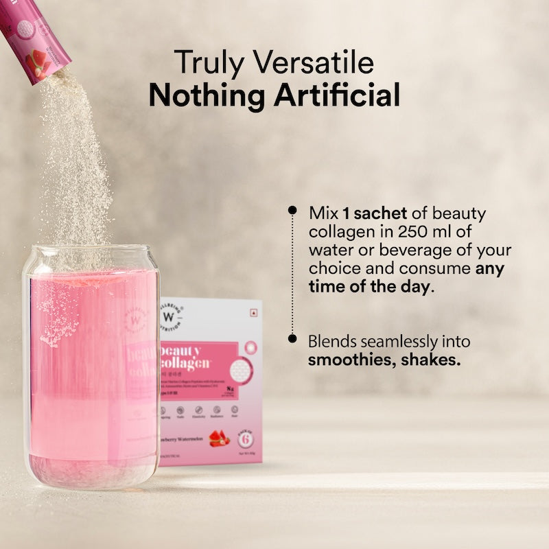 Beauty Collagen Strawberry Watermelon Flavor Sachets(Box of 6)
