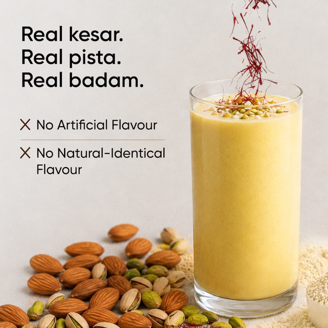 Whey Protein Isolate + Concentrate 24g | 1kg | 4B CFU Probiotics | Kesar Pista Badam