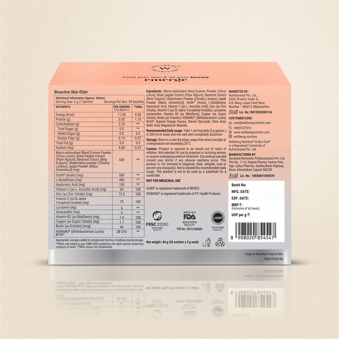 Free Glutathione Skin Fuel Pro+ Valencia Orange Flavour