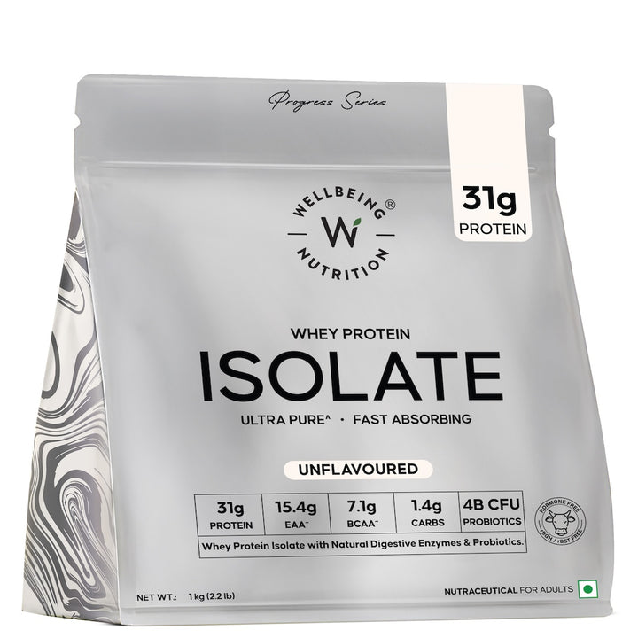 Whey Protein Isolate 31g | 1kg | 4B CFU Probiotics | Unflavoured