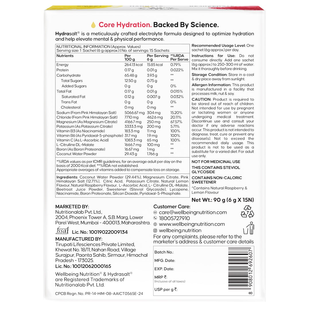 Hydrasalt Raspberry Lemon