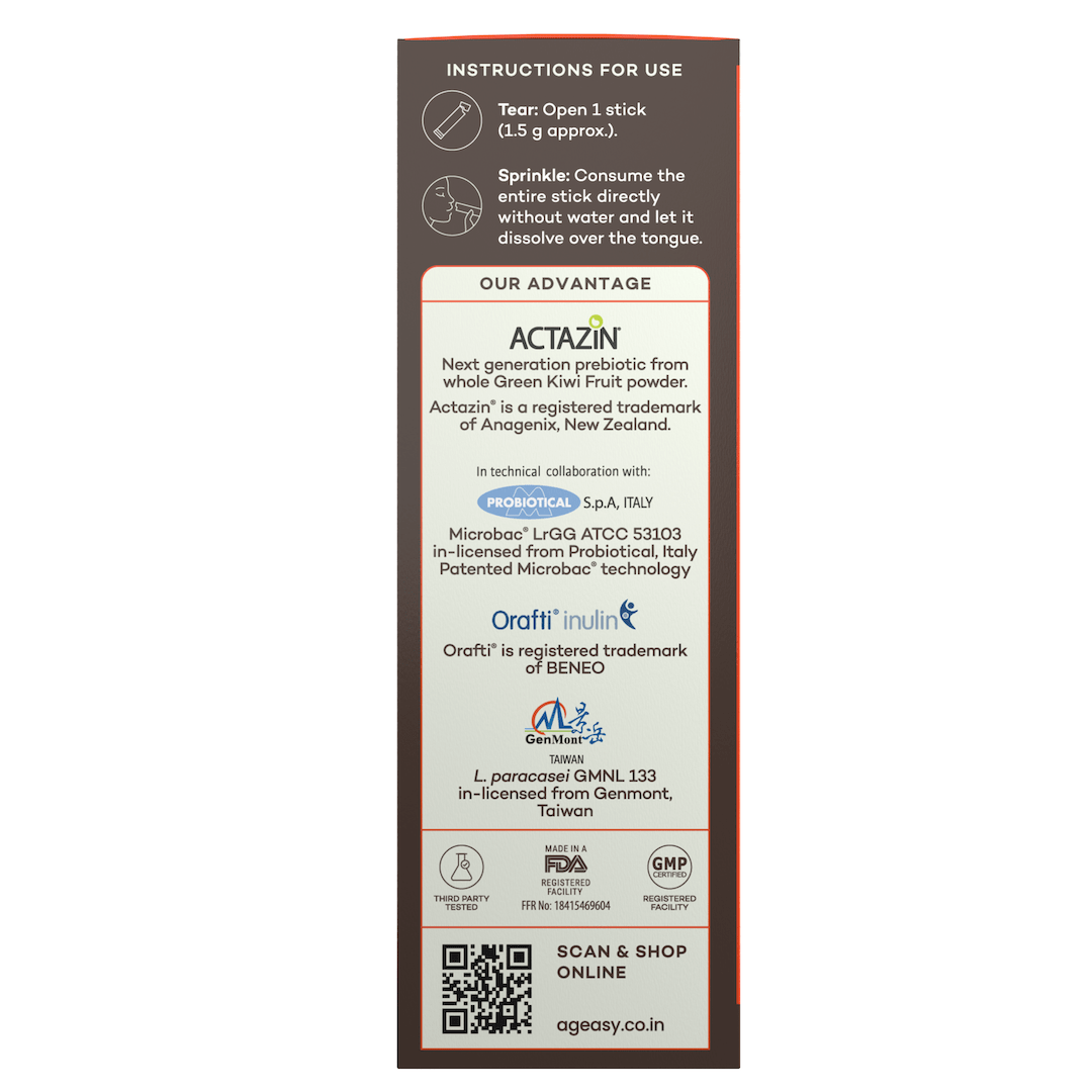 Gut Balance | Leaky Gut & Microbial Balance | For Seniors | 15 Sachets